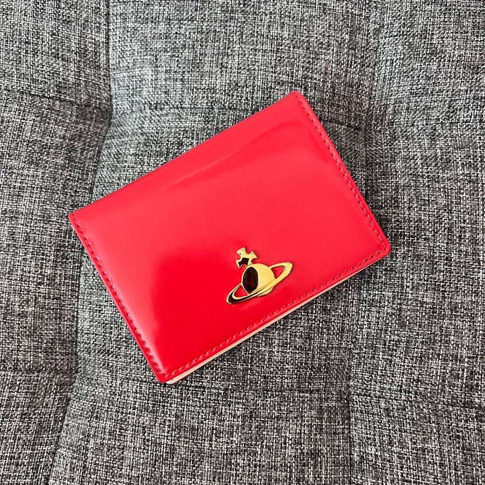 NWT Vivienne Westwood Orange Card Holder